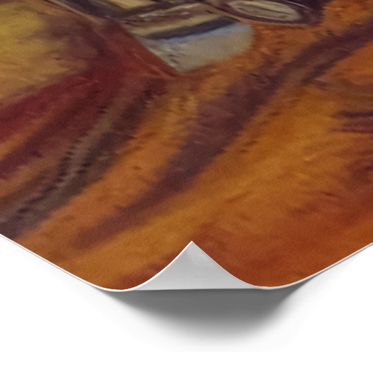 Mech Roboter auf einem Alien-Planeten | AI Art Pos Poster (Ecke)