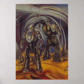 Mech Roboter auf einem Alien-Planeten | AI Art Pos Poster (Vorne)