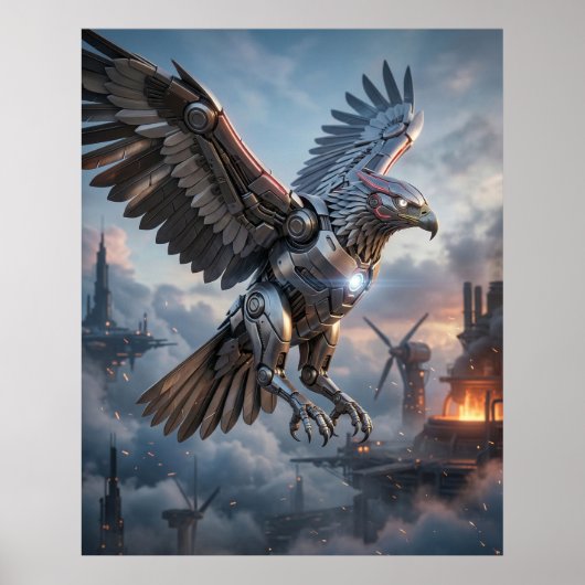 Mecha-Adler-Schmiede Poster (Vorne)