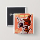 Mecha-Katze Rosa Button (Vorne & Hinten)