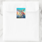 MECHA WARRIOR - KAORI'S ANGEL SUITE MK78 QUADRATISCHER AUFKLEBER (Tasche)