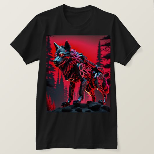 Mecha Wolf T-Shirt (Design vorne)