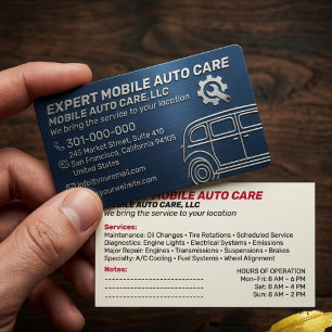 Mechani Service Auto-Reparatur & Auto-Klimaanlagen Visitenkarte