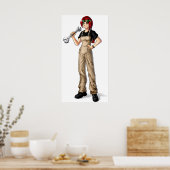 Mechanic Anime Girl Poster (Küche)