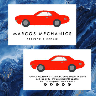 MECHANIC Automobile Classic Car Auto Reparatur CUS Visitenkarte