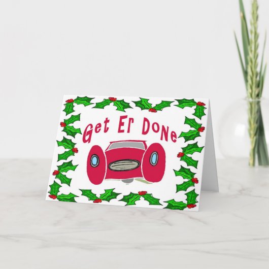 Mechanic Christmas Card Feiertagskarte (Vorderseite)