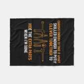 Mechanic Curious Enough To Take It Apart Funny Aut Fleecedecke (Vorderseite (Horizontal))