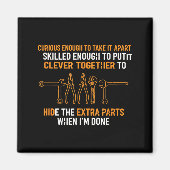 Mechanic Curious Enough To Take It Apart Funny Aut Magnet (Vorne)