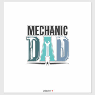 Mechanic Dad Vintage Tool Typography Design_1 Aufkleber