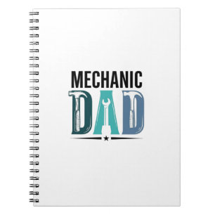 Mechanic Dad Vintage Tool Typography Design_1 Notizblock