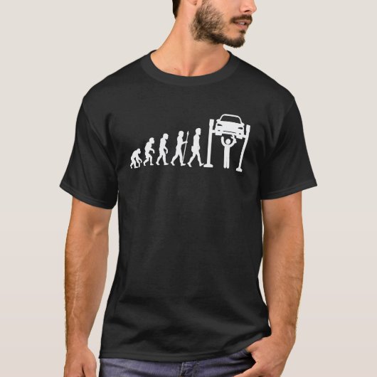 Mechanic Evolution Auto Mechaniker Weihnachten T-Shirt (Vorderseite)