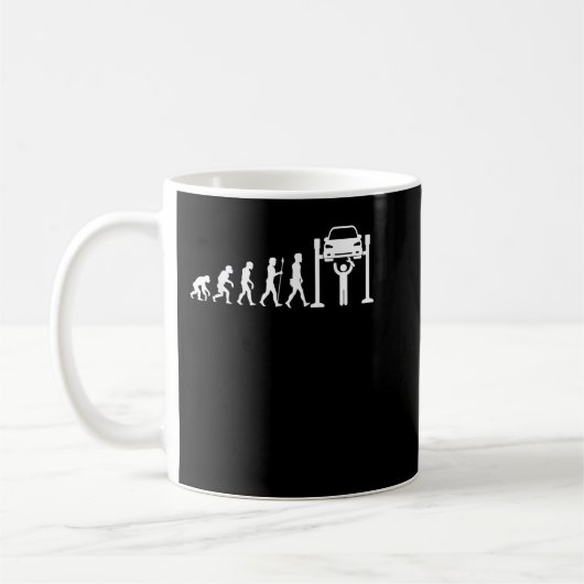 Mechanic Evolution Mechanic Gift Car Mechanics Te Kaffeetasse (Links)