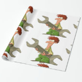 Mechanic Giant Spanner Geschenkpapier (Ungerollt)