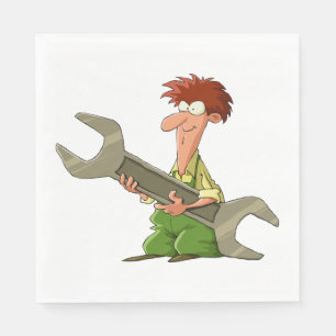 Mechanic Giant Spanner Serviette