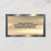 Mechanic | Gold Metal Border | Tools Services Visitenkarte (Rückseite)