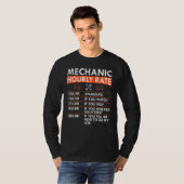 Mechanic Hourly Rate Wrench Piston Garage Labor Ra T-Shirt (Vorne ganz)