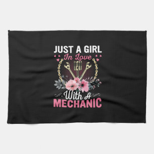 Mechanic Just A Girl In Love With A Mechanic Geschirrtuch