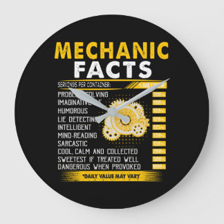 Mechanic Lovers | Mechanic Facts Große Wanduhr
