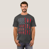 Mechanic Patriotic Mechanic USA Flag T-Shirt (Vorne ganz)