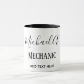 MECHANIC Personalisierte Geschenke CLASSIC Schwarz Tasse (Zentrum)