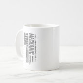 Mechanic USA-Flagge im Distressed-Design Kaffeetasse (Vorderseite Links)
