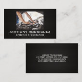 Mechanic Working on Engine Visitenkarte (Vorne/Hinten)