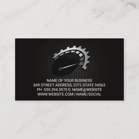 Mechanic Wrench | Car Repair Fix Visitenkarte (Rückseite)