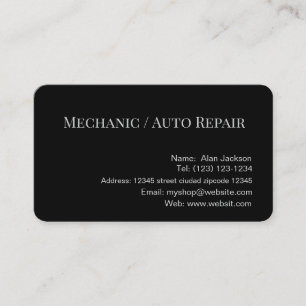 \Mechanical / Auto Repair Business card bearbeitba Visitenkarte