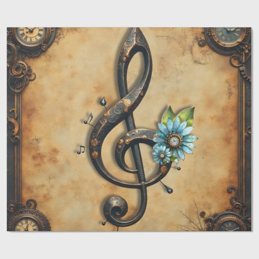 Mechanical clef geschenkpapier (Flach)