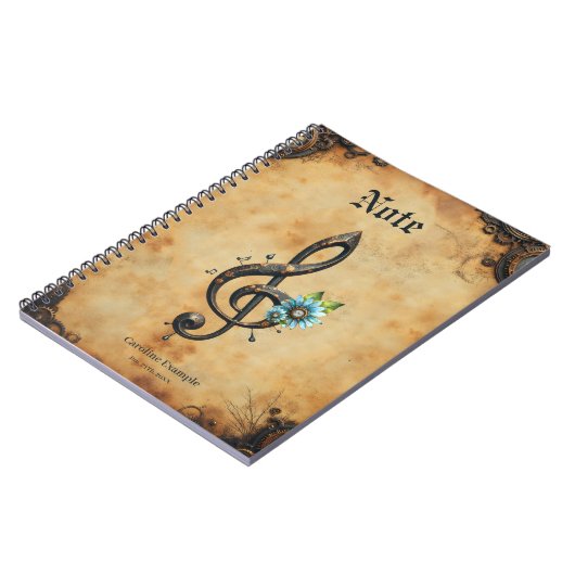 Mechanical  clef notizblock (Linke Seite)