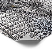 Mechanical Contrast: Bicycle Design in Medieval Poster (Ecke)