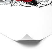 Mechanical Crescent with Red Roses Fotodruck (Ecke)