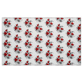 Mechanical Crescent with Red Roses Stoff (Fat Quarter (45,7 x 55,9 cm))