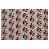 Mechanical Crescent with Red Roses Stoff (Fat Quarter (45,7 x 55,9 cm))