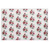 Mechanical Crescent with Red Roses Stoff (Fat Quarter (45,7 x 55,9 cm))
