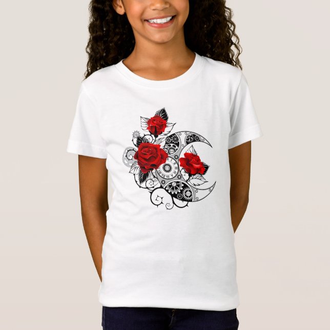 Mechanical Crescent with Red Roses T-Shirt (Vorderseite)