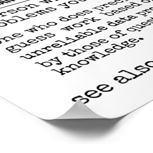 Mechanical Engineer Dictionary Definition Poster (Ecke)