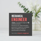 Mechanical ENGINEER Einladung (Stehend Vorderseite)