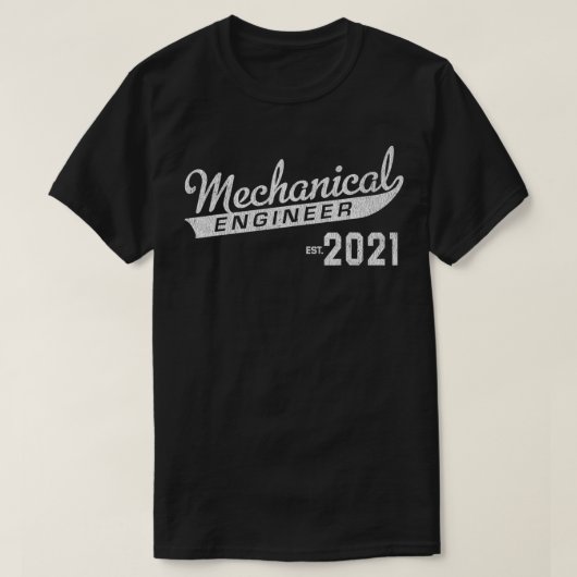 Mechanical Engineer Est 2021 Graduation T-Shirt (Design vorne)