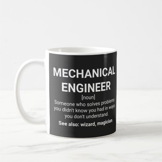 Mechanical Engineer Funny Definition Kaffeetasse (Links)