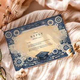 Mechanical Engineer Graduation RSVP Karte