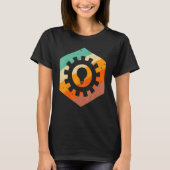 Mechanical Engineer Retro Engineering Gear Engine T-Shirt (Vorderseite)