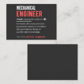 Mechanical ENGINEER Visitenkarte (Vorne/Hinten)