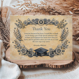 Mechanical Engineering Degree Graduation Dankeskarte