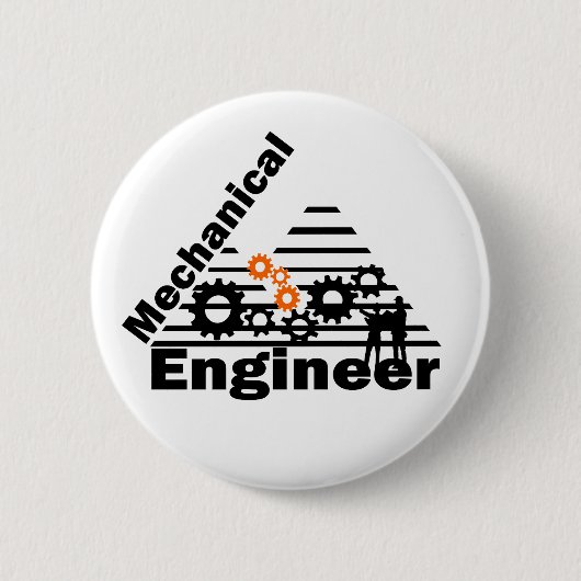 Mechanical Engineering Funny Engineer Button (Vorderseite)