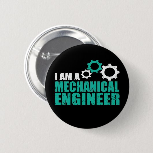 Mechanical Engineering Funny Engineer Button (Vorne & Hinten)