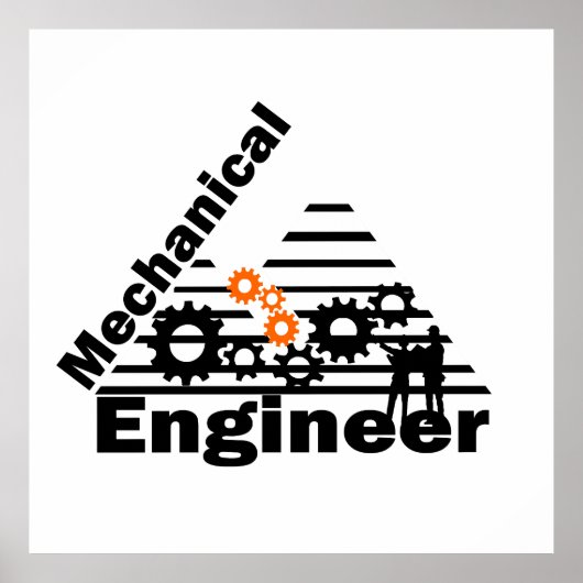 Mechanical Engineering Funny Engineer Poster (Vorne)