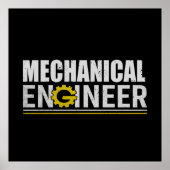 Mechanical Engineering Funny Engineer Poster (Vorne)