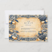 Mechanical Engineering Graduation RSVP Karte (Vorderseite)