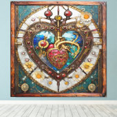 Mechanical Heart Anatomical Steampunk Series Leinwanddruck (Insitu (Holzboden))